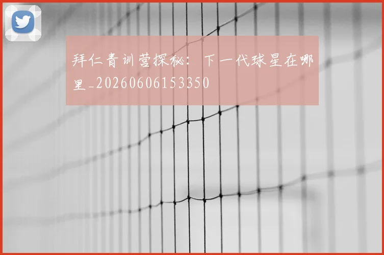 拜仁青训营探秘：下一代球星在哪里_20260606153350